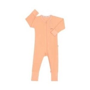 Bonds  Waffle Zip Romper Peach Orange‎ 18-24 Months Footed Pajamas New With Tags
